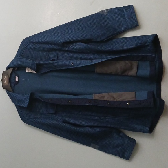 Land's End size 2X women's fleece shacket in a Glen Plaid deep sea navy … - Picture 4 of 17